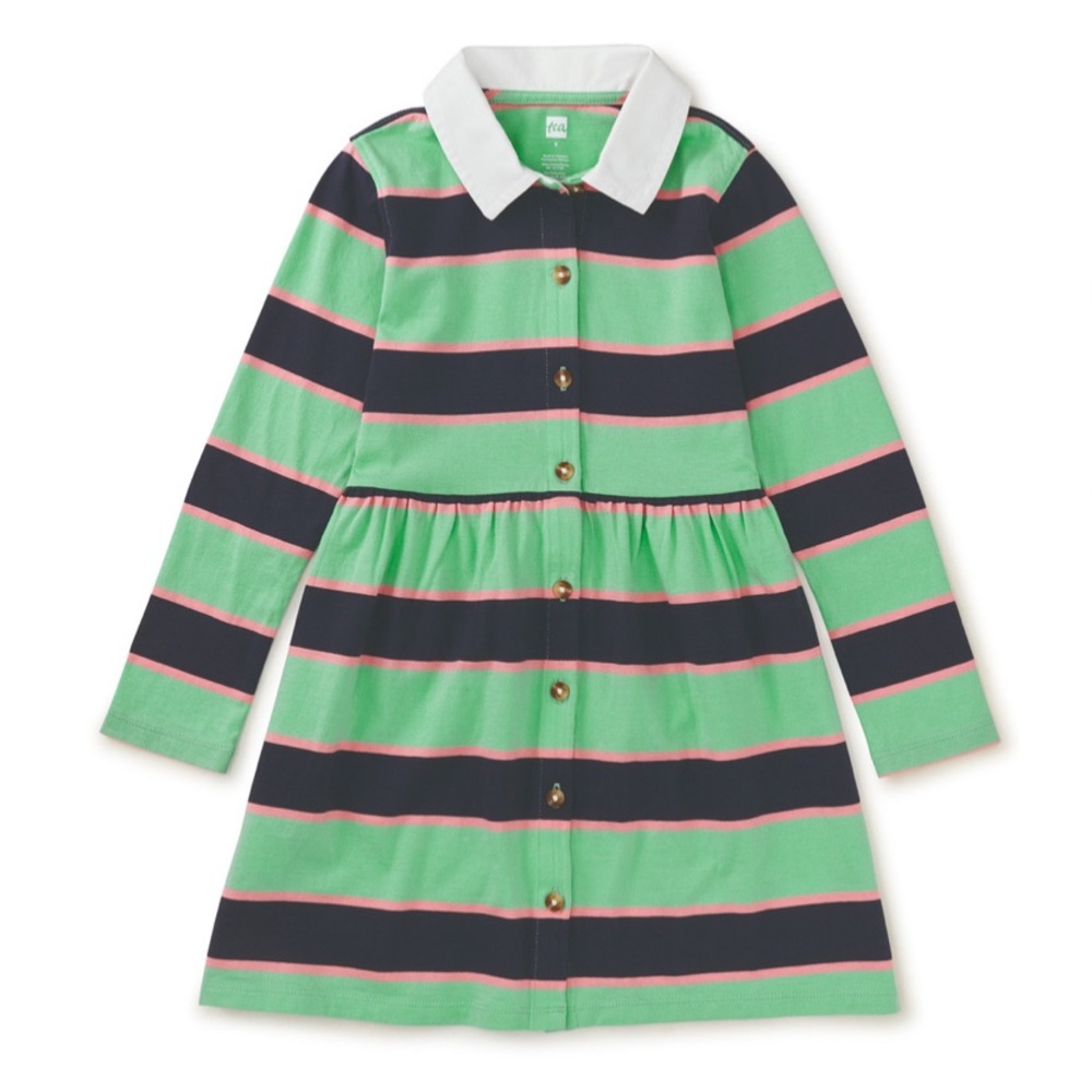 Polo Dress with White Collar by tea
